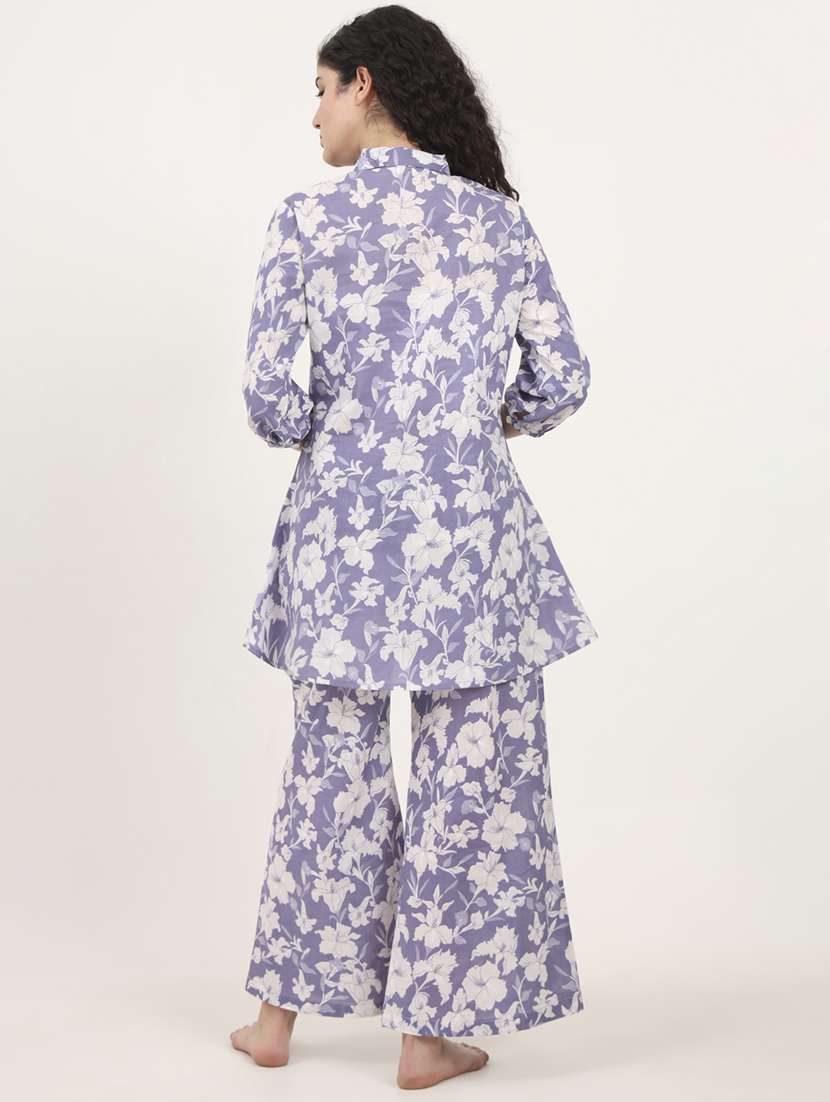 women printed nightwear pyjama set - 21881658 -  Standard Image - 3