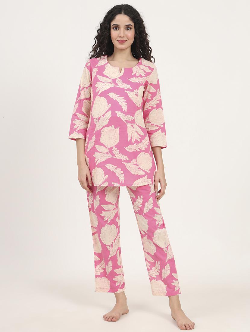 women printed nightwear pyjama set - 21881660 -  Zoom Image - 0