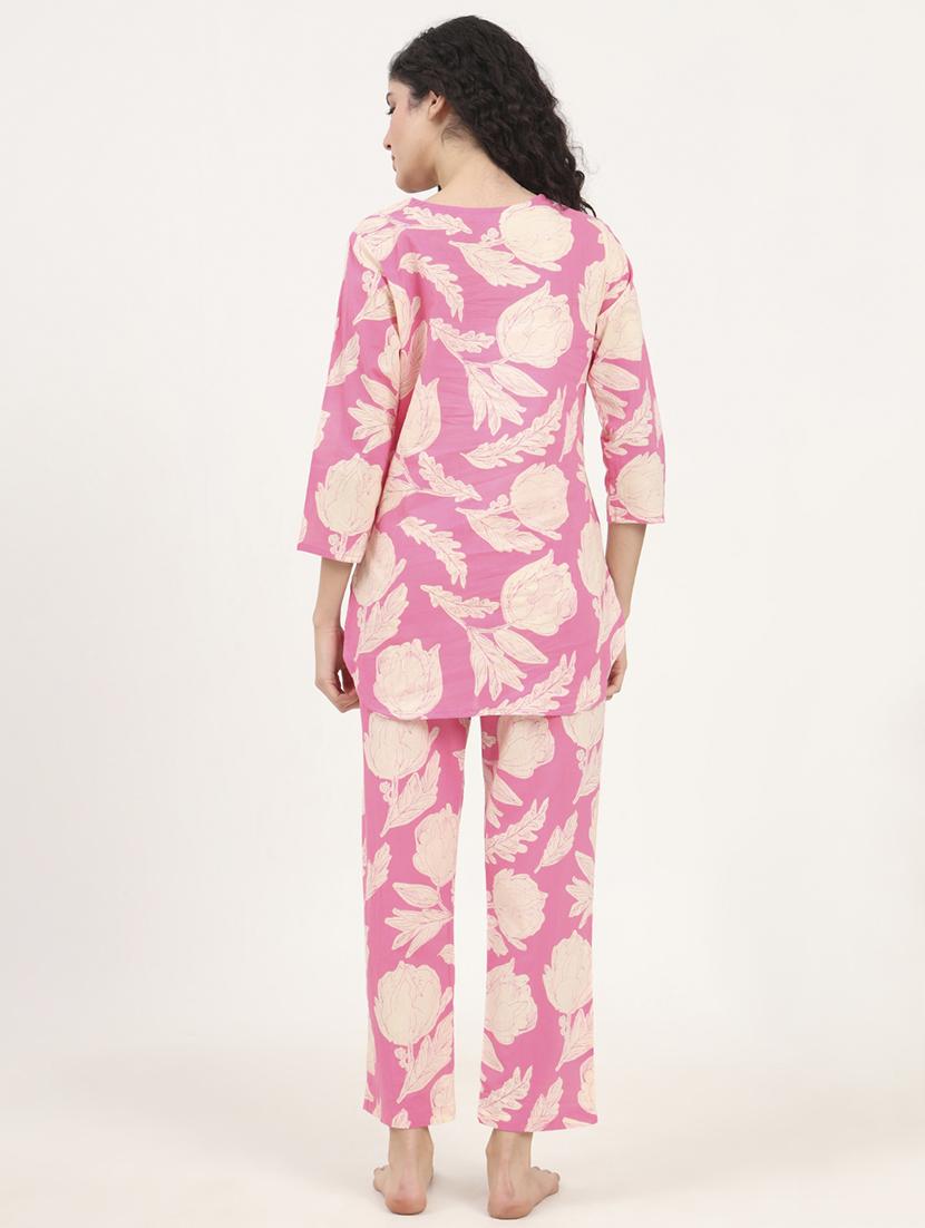 women printed nightwear pyjama set - 21881660 - Standard Image - 3