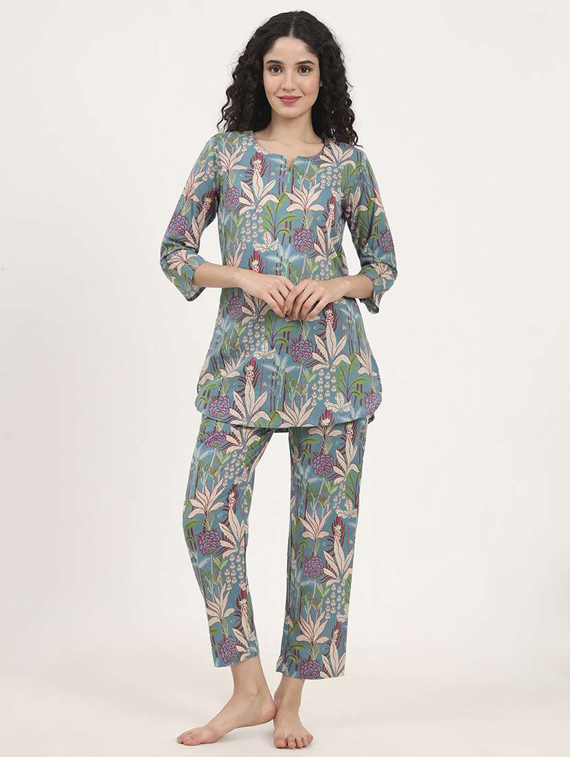 women printed nightwear pyjama set - 21881663 - Zoom Image - 0