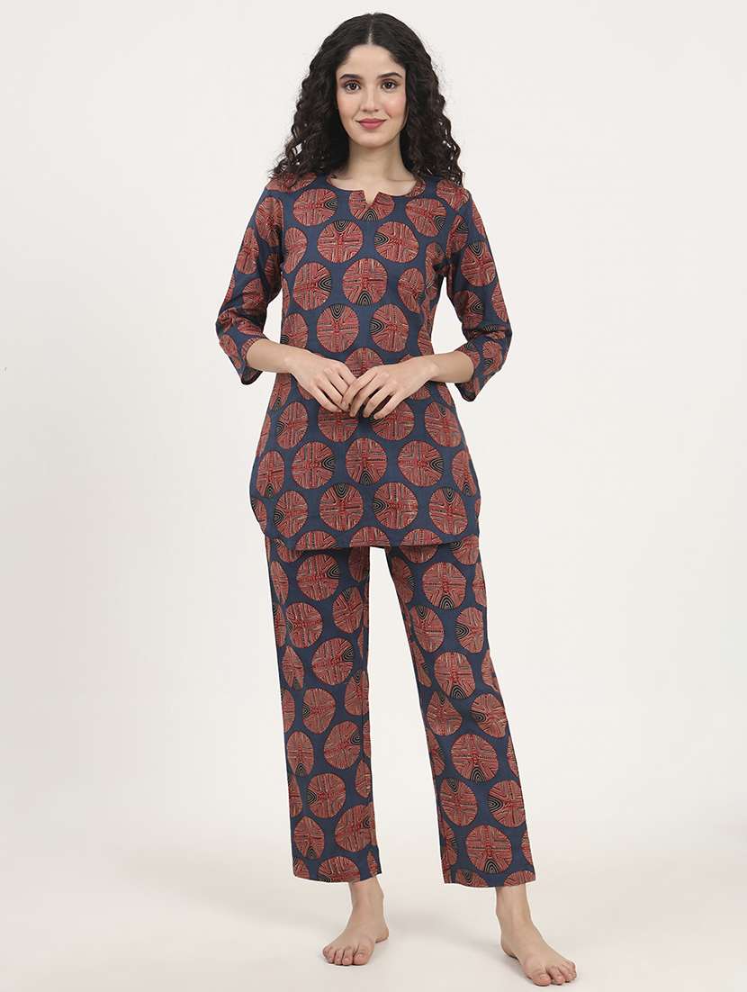 women printed nightwear pyjama set - 21881664 - Zoom Image - 0