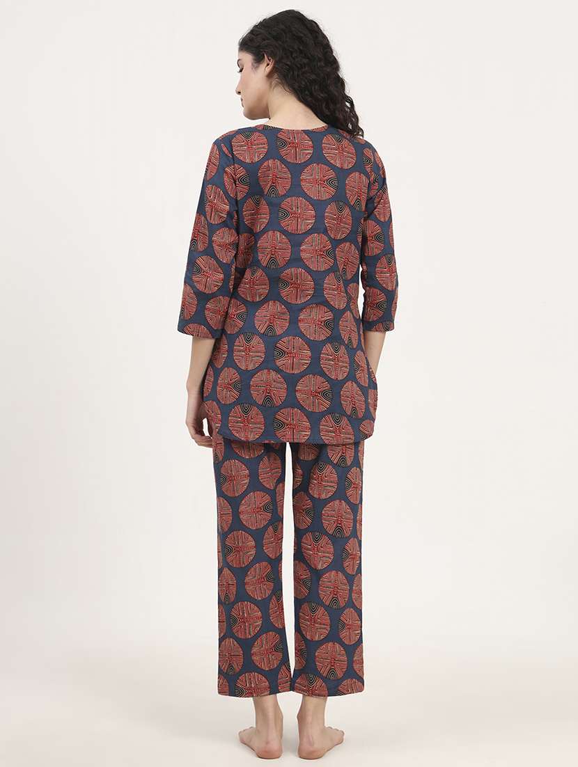 women printed nightwear pyjama set - 21881664 - Standard Image - 3