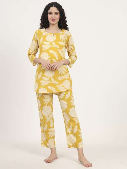 women printed nightwear pyjama set - 21881665 - Standard Image - 0