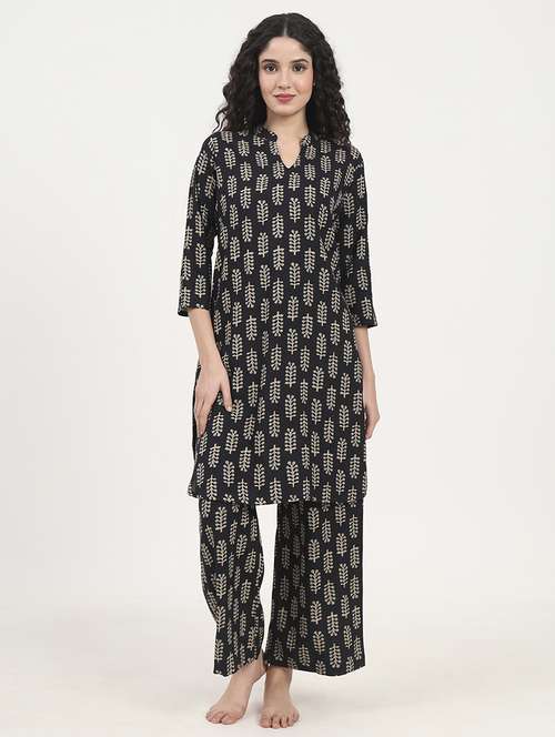 women printed nightwear pyjama set - 21881667 -  Standard Image - 0