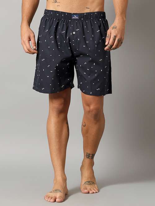 men printed mid rise loungewear boxer