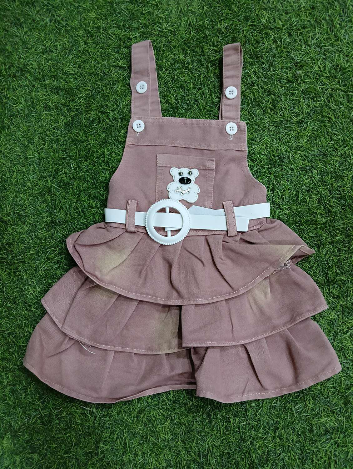 girls printed adjustable strap dungaree dress - 21881690 -  Standard Image - 3