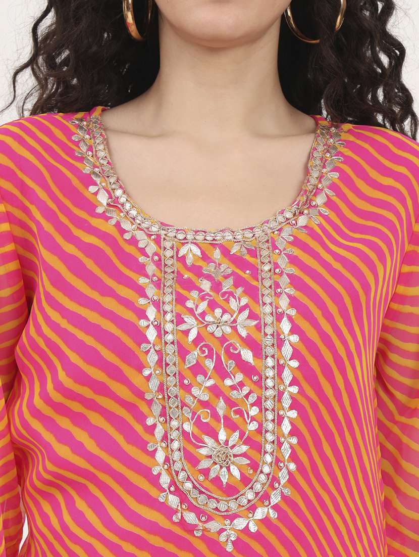 women embellished bell sleeves straight kurti - 21881704 - Standard Image - 5