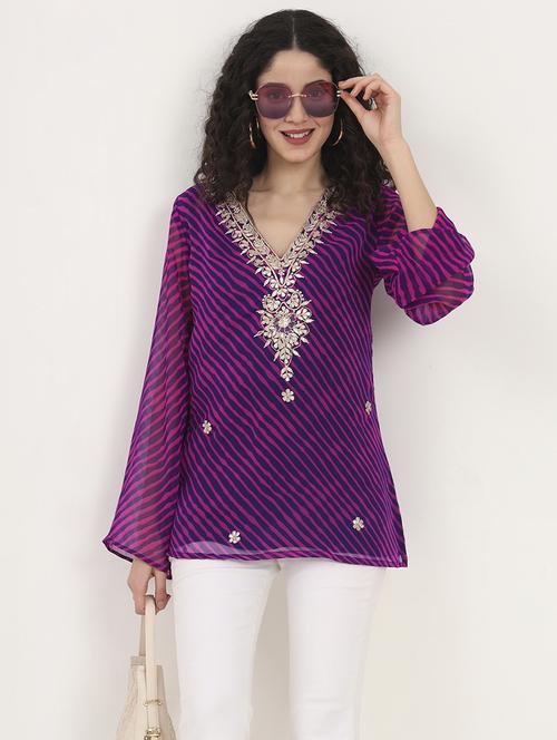 women embellished bell sleeves straight kurti - 21881705 - Standard Image - 0