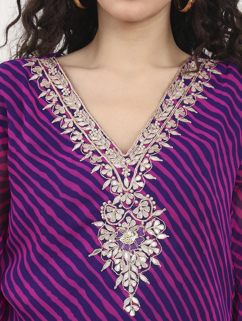 women embellished bell sleeves straight kurti - 21881705 - Standard Image - 5