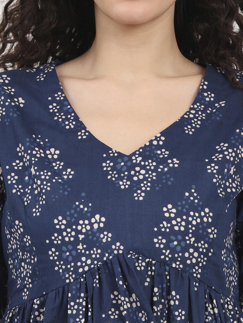 women printed long sleeves flared kurti - 21881707 - Standard Image - 5