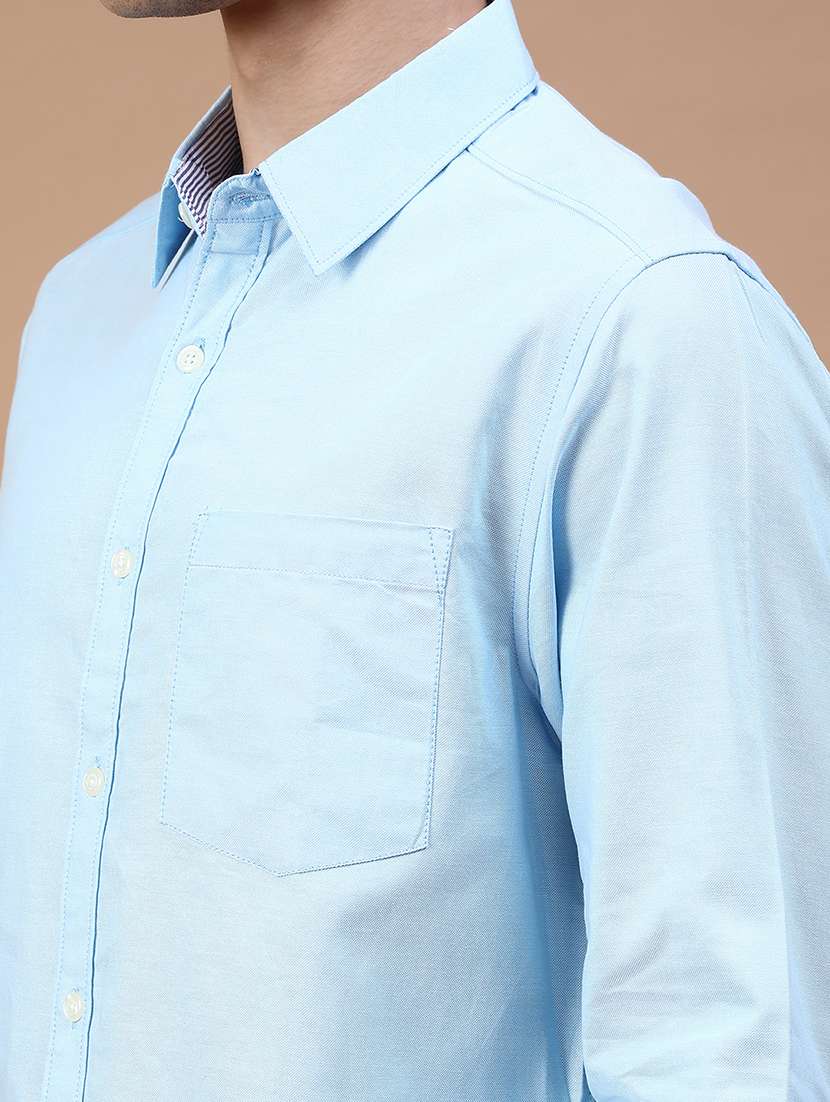 men solid long sleeve regular fit shirt - 21881787 -  Standard Image - 5