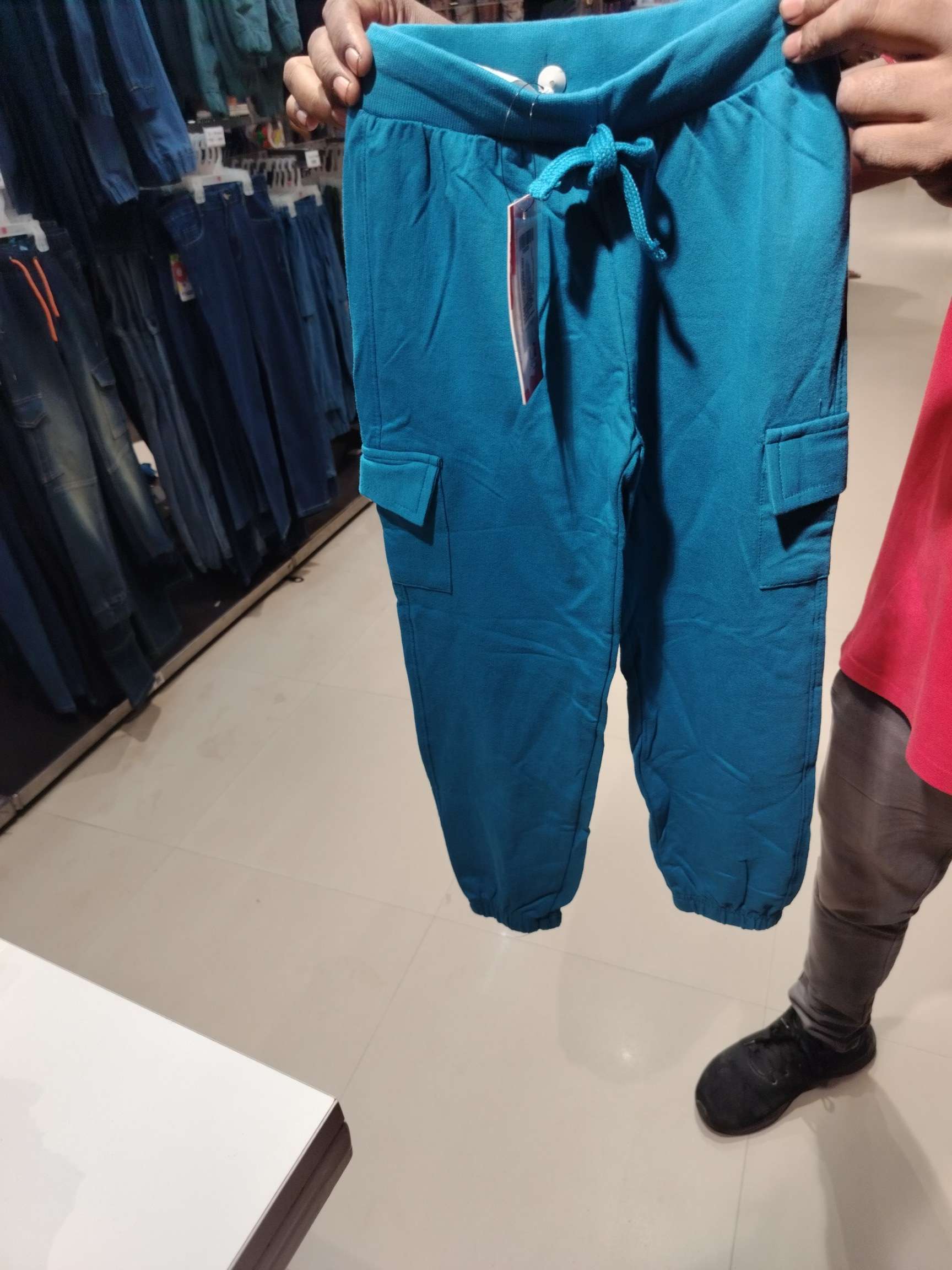 teal cotton trouser - 21881792 - Zoom Image - 0