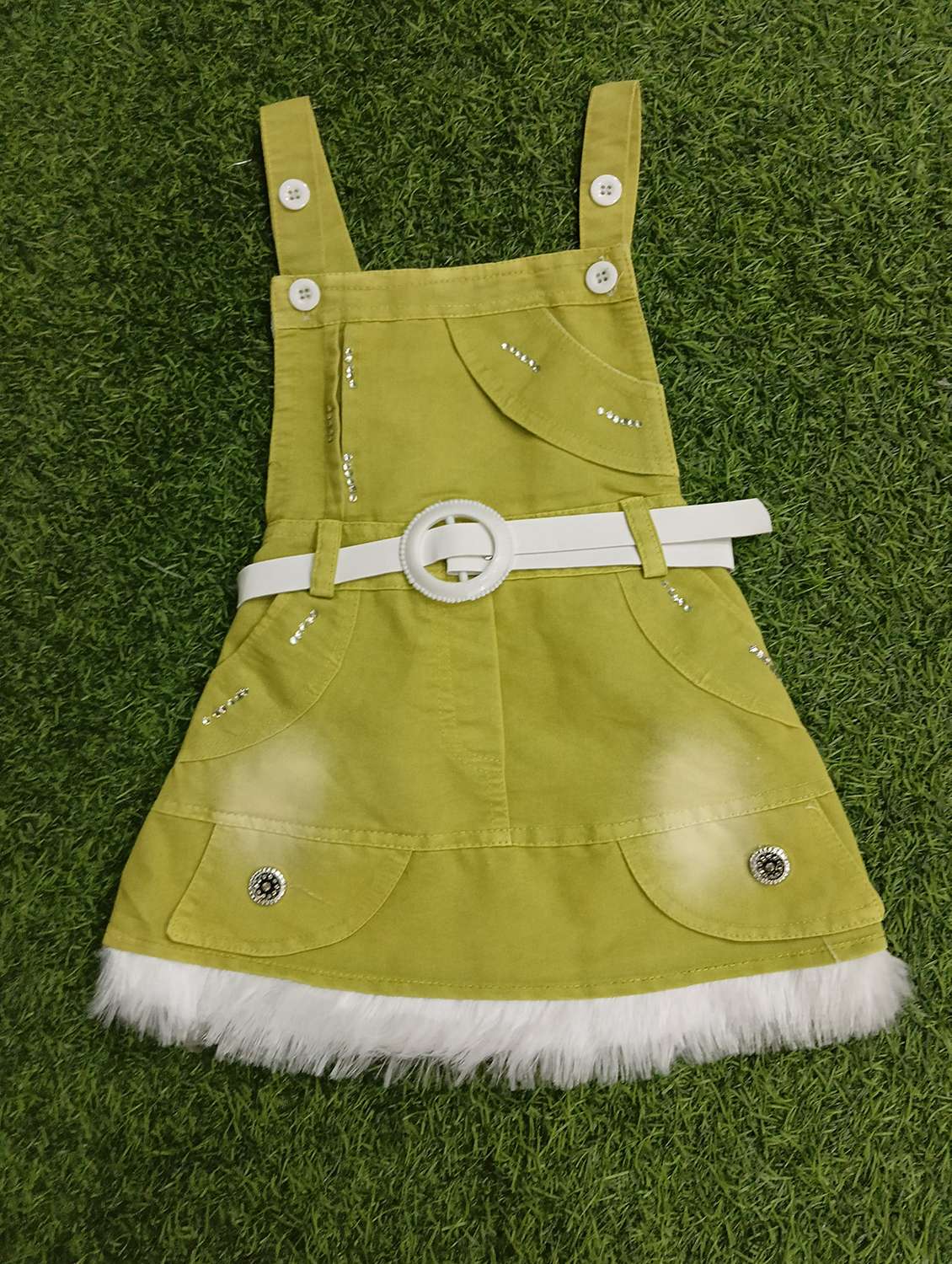 girls printed adjustable strap dungaree dress - 21881828 -  Standard Image - 3