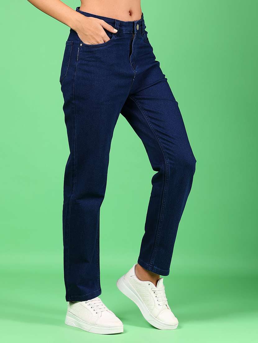 women solid mid rise straight fit jean - 21881843 - Standard Image - 3