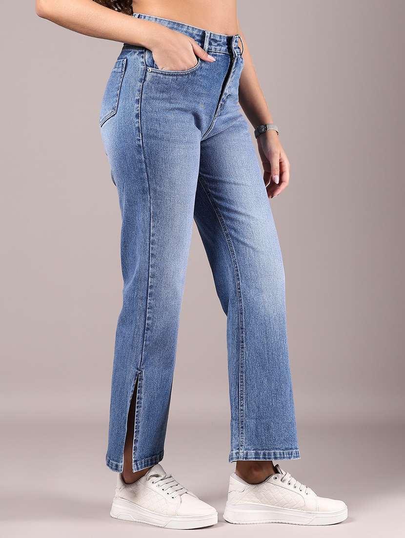 women solid mid rise bootcut jean - 21881848 - Standard Image - 3