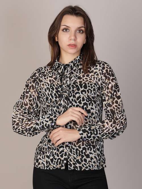women animal printed long sleeve regular fit shirt - 21881850 -  Standard Image - 0