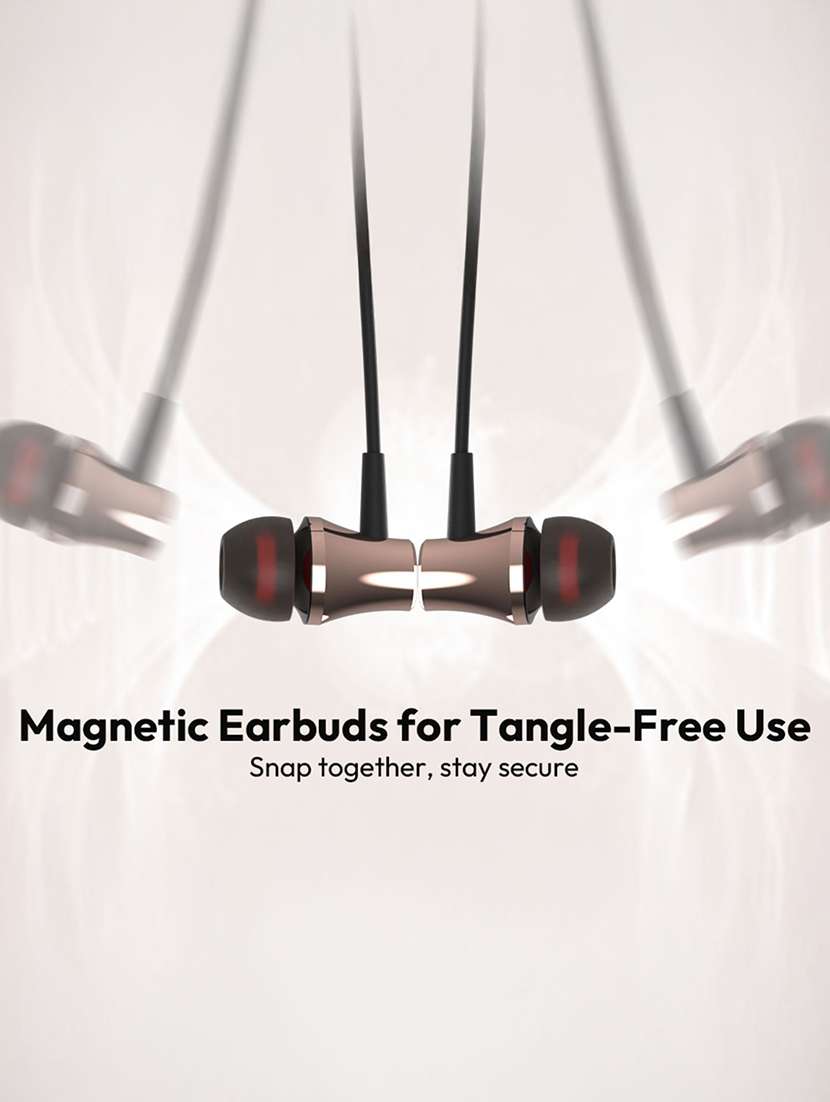 snapup musique b313 bluetooth wireless neckband (metallic black) - 21882701 -  Standard Image - 3