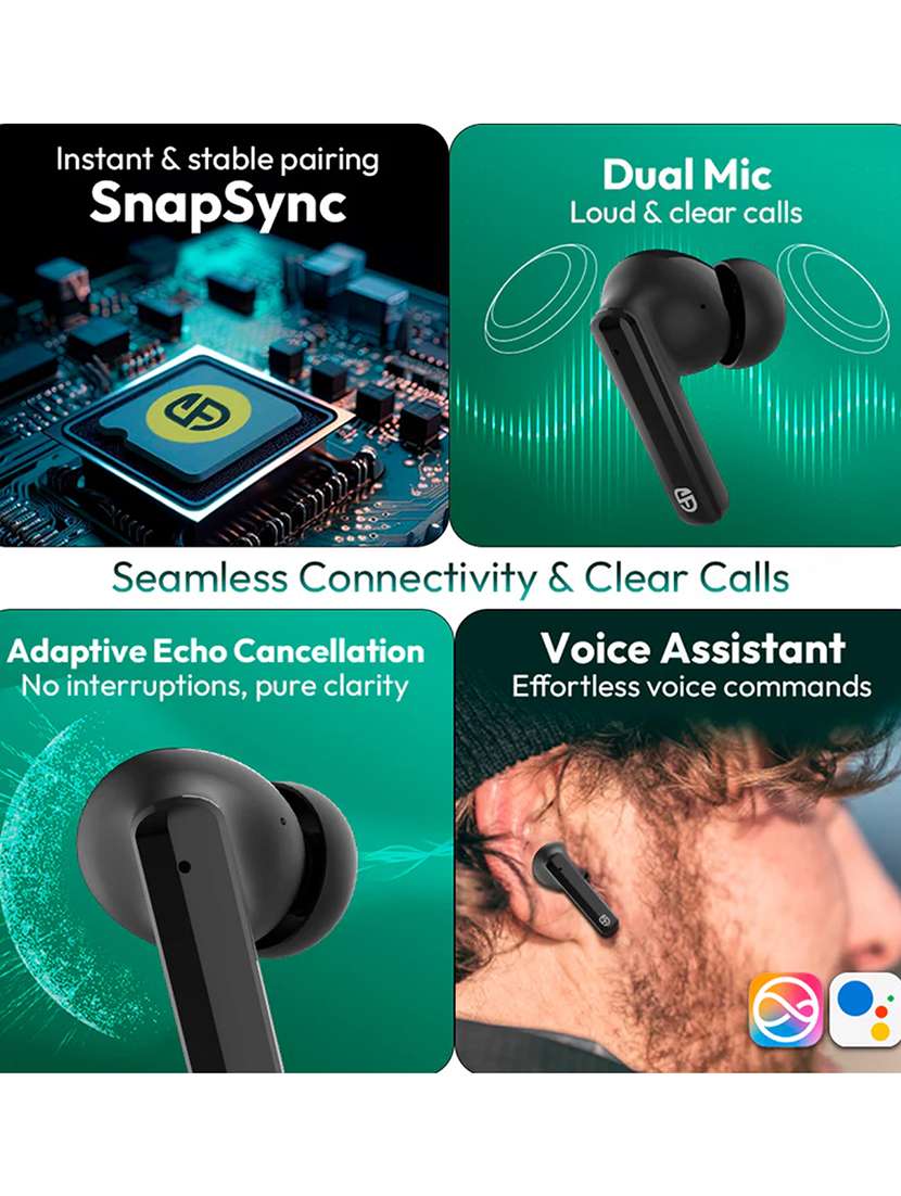snapup snapods s511 ion true wireless in-ear earbuds (deep black) - 21882711 -  Standard Image - 3