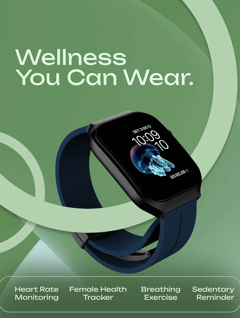 snapup arc x bluetooth calling curved amoled smartwatch (black blue) - 21882720 -  Standard Image - 5