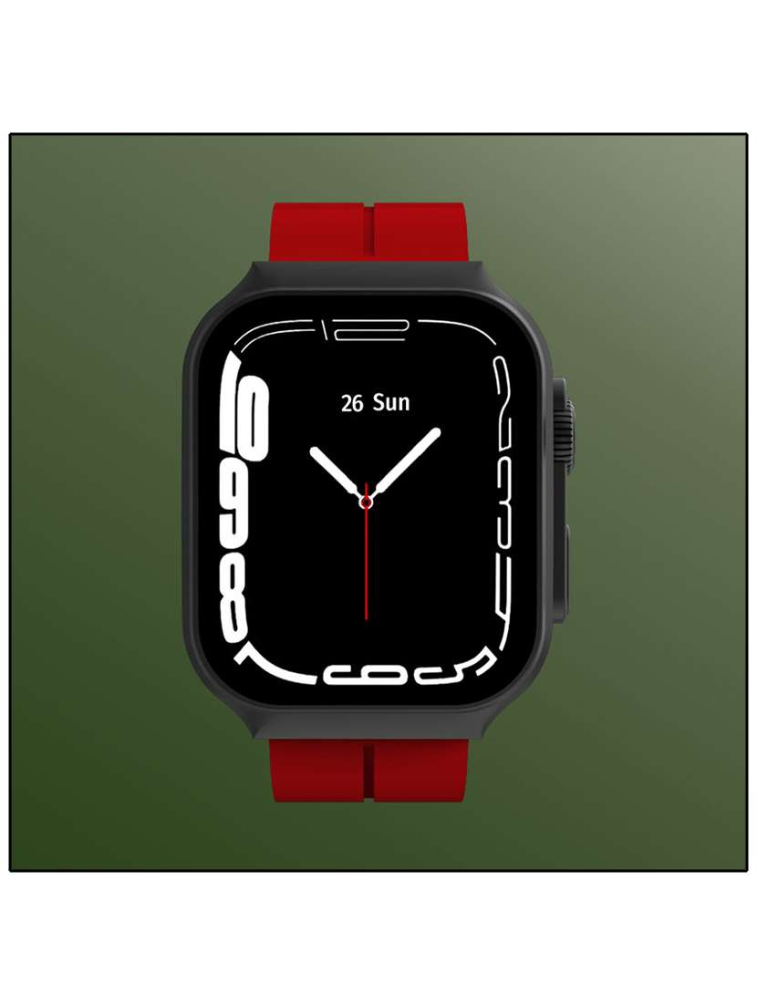 snapup arc x bluetooth calling curved amoled smartwatch (black red) - 21882721 -  Standard Image - 5