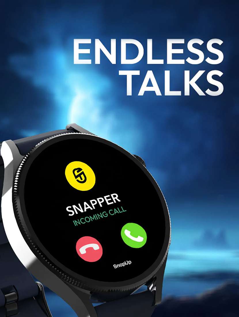 snapup luna x bluetooth calling super amoled round smart watch (electric black) - 21882722 -  Standard Image - 5