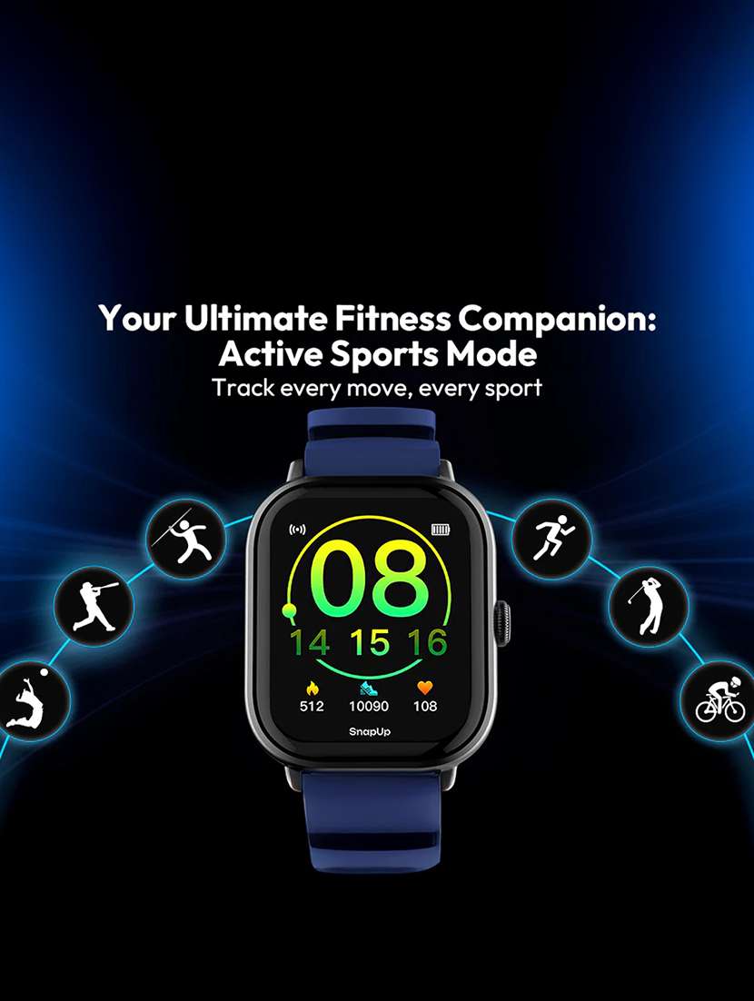 snapup horizon go bluetooth calling smartwatch (jet black) - 21882726 -  Standard Image - 5