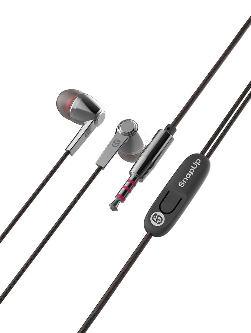 snapup pulse a200z wired earphone (metallic grey)