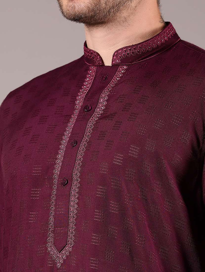 men long sleeve kurta and pyjama set - 21885304 -  Standard Image - 3