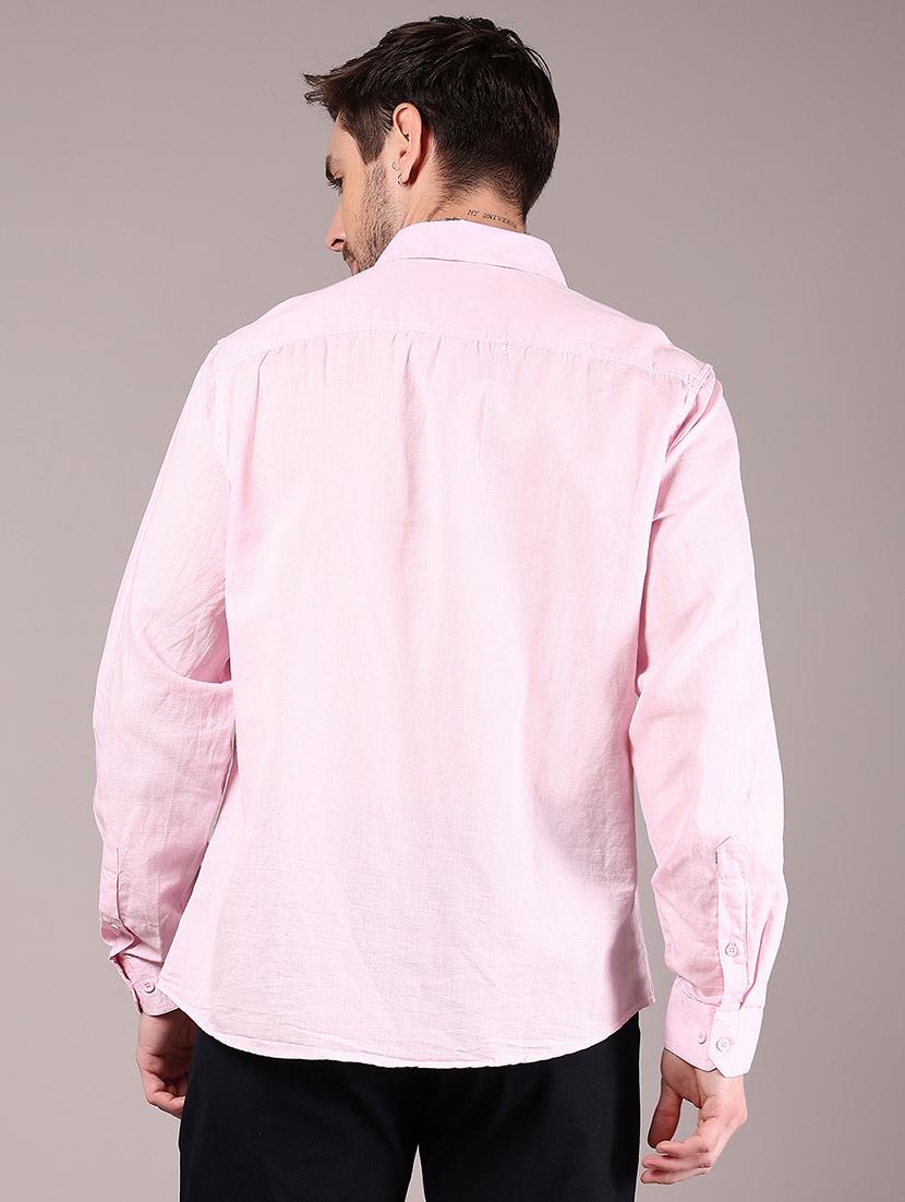 men solid collared long sleeve casual shirt - 21885305 - Standard Image - 3