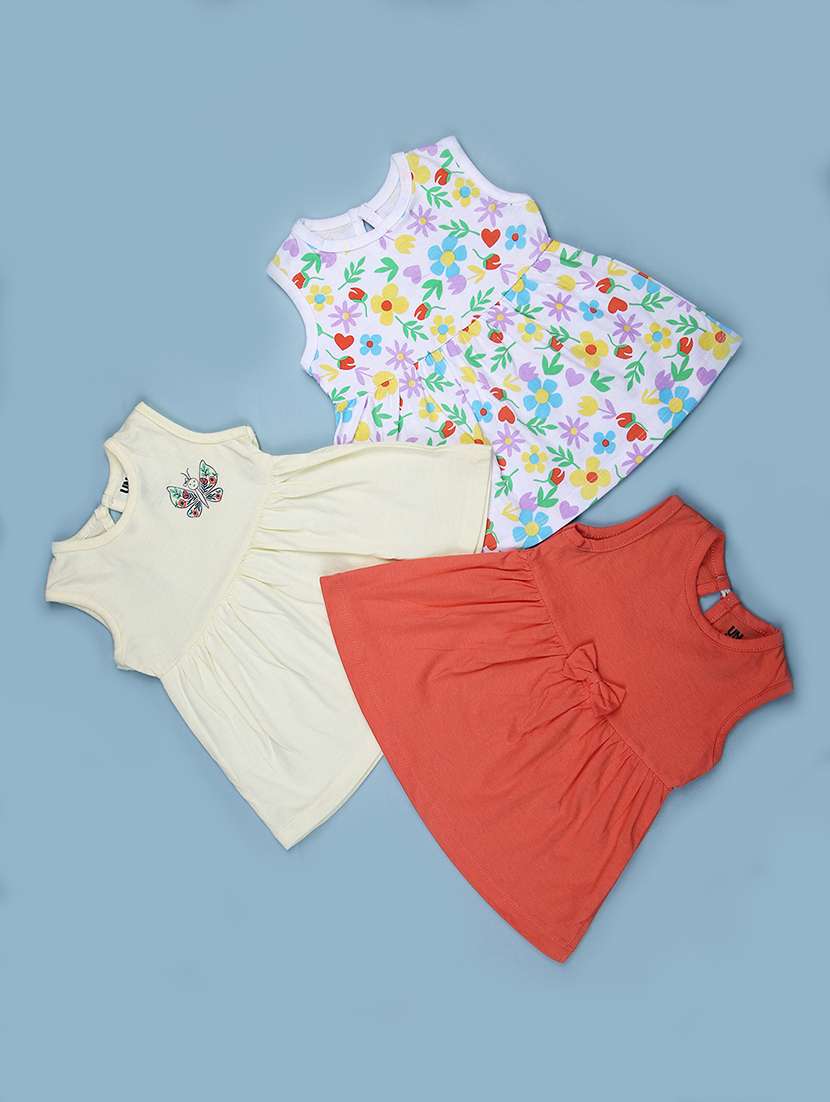kids pack of 3 printed frock - 21885331 -  Zoom Image - 0