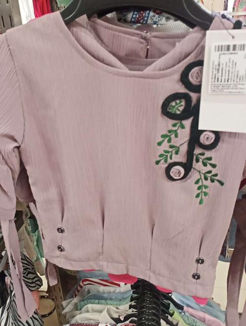 purple poly crepe top - 21885346 - Standard Image - 0