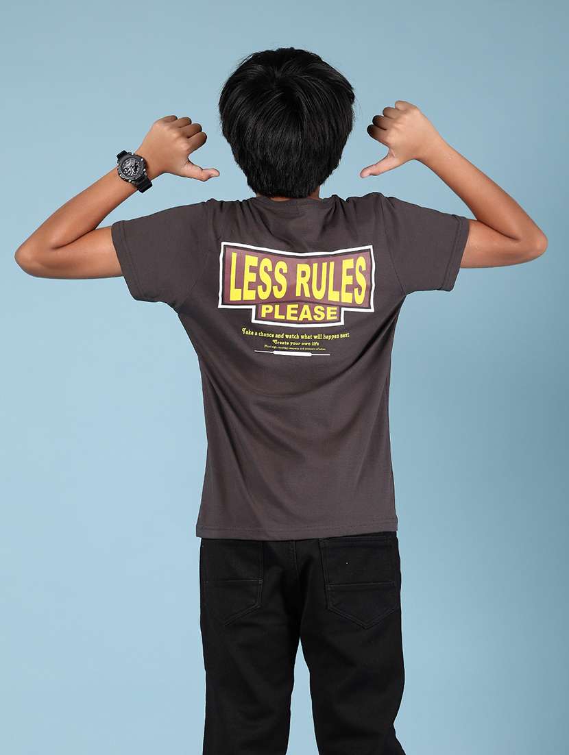 boys front & back printed round neck t-shirt - 21885956 -  Standard Image - 3