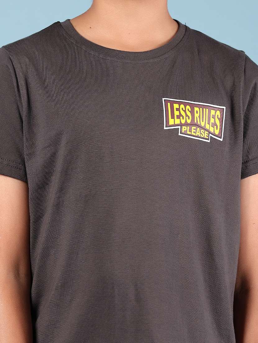 boys front & back printed round neck t-shirt - 21885956 -  Standard Image - 5