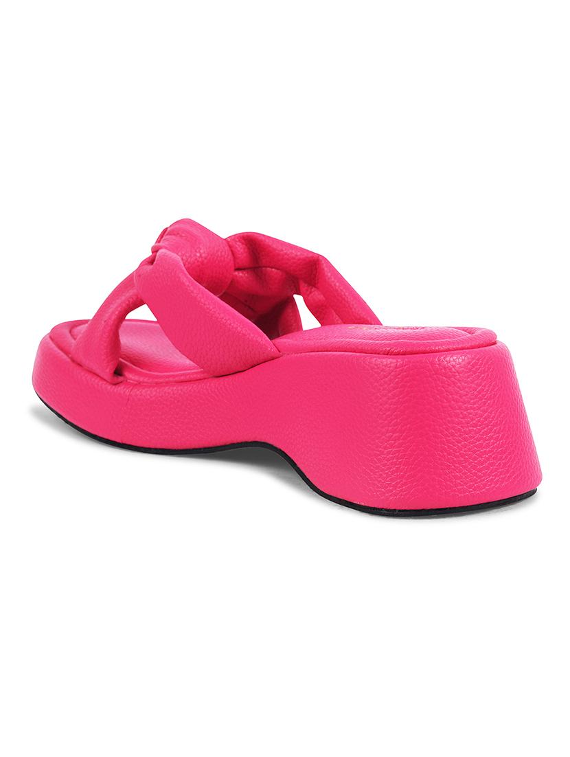 women pink slip on wedge - 21887822 - Standard Image - 3