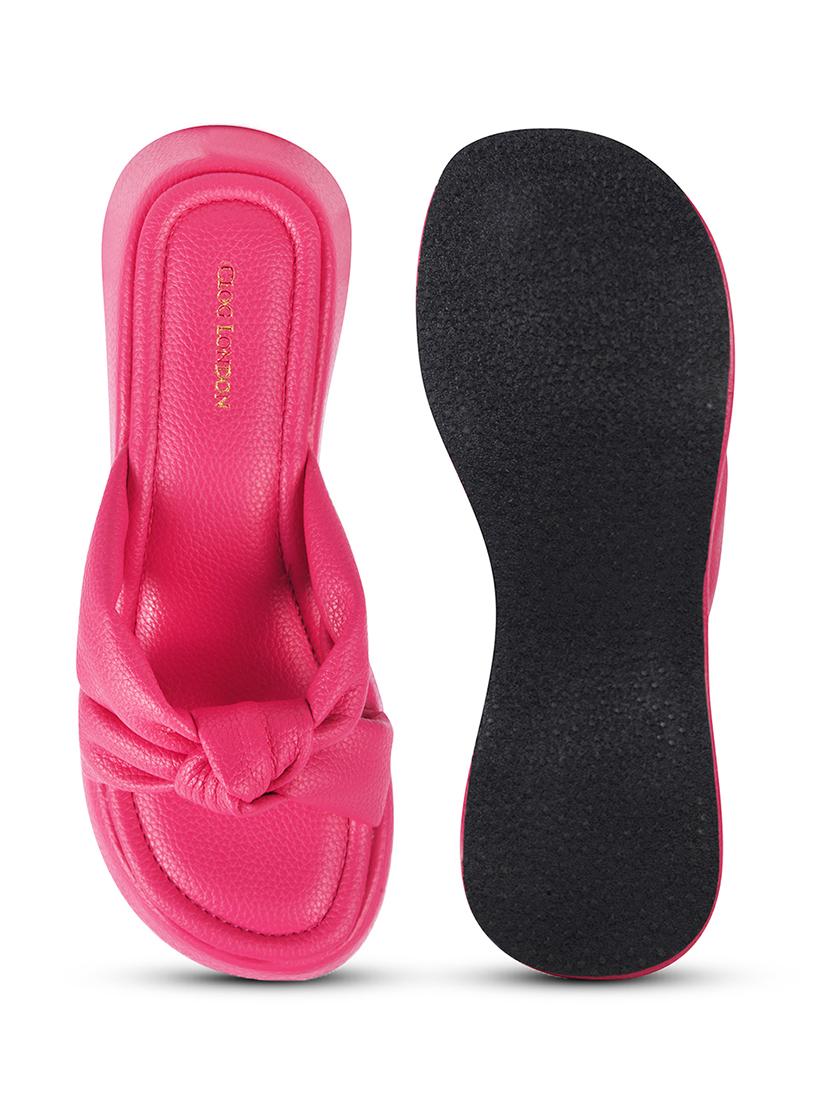 women pink slip on wedge - 21887822 - Standard Image - 5