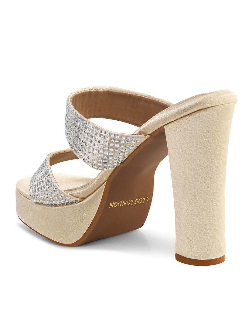 women gold slip on sandal - 21887833 - Standard Image - 3