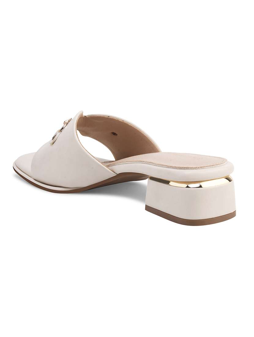 women cream slip on sandal - 21887838 -  Standard Image - 3