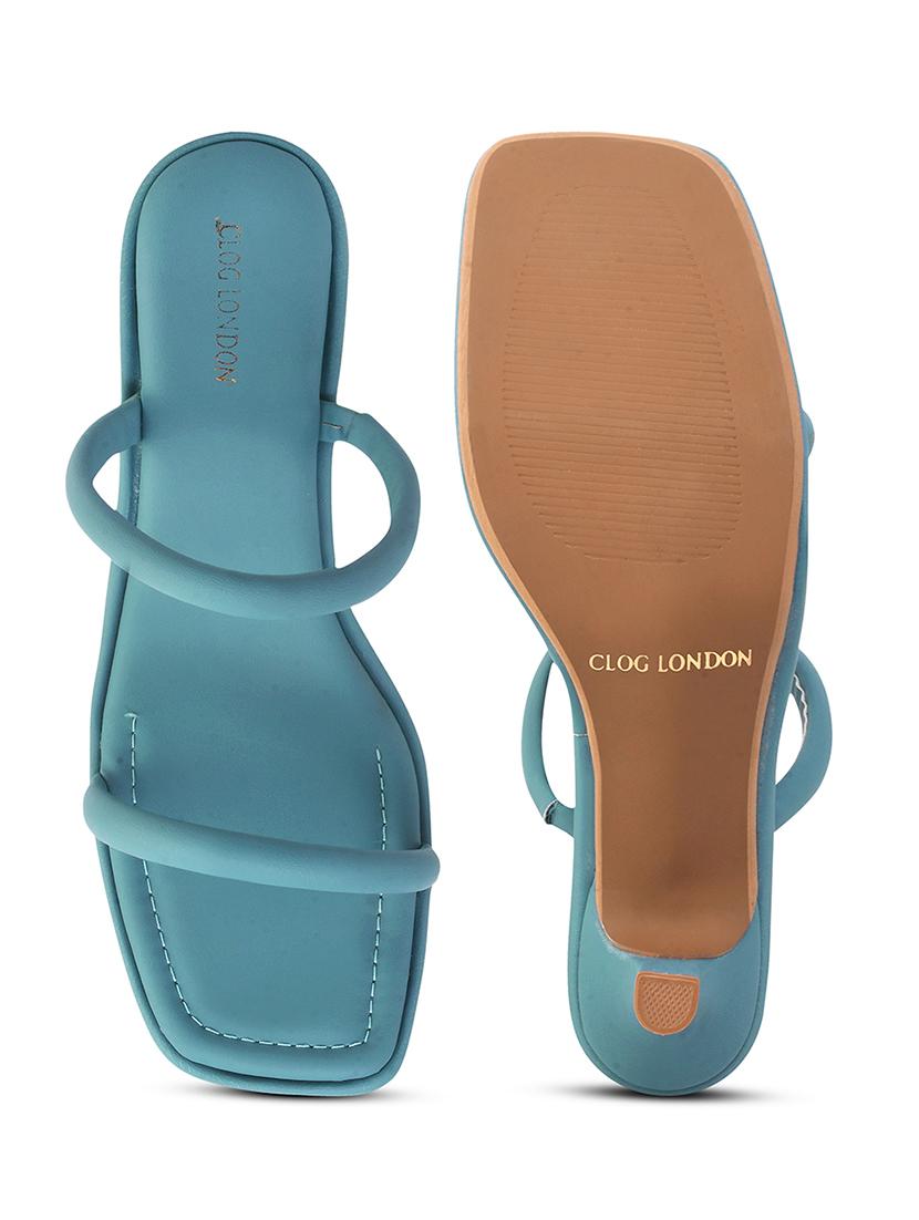 women blue slip on sandal - 21887840 - Standard Image - 5