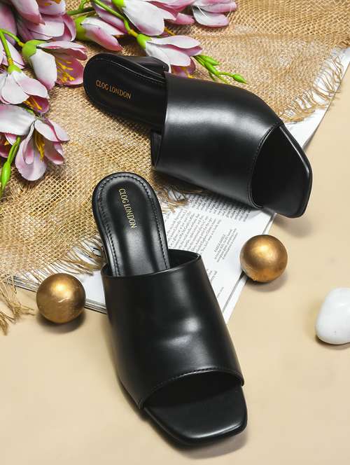 women black slip on sandal - 21887843 - Standard Image - 0