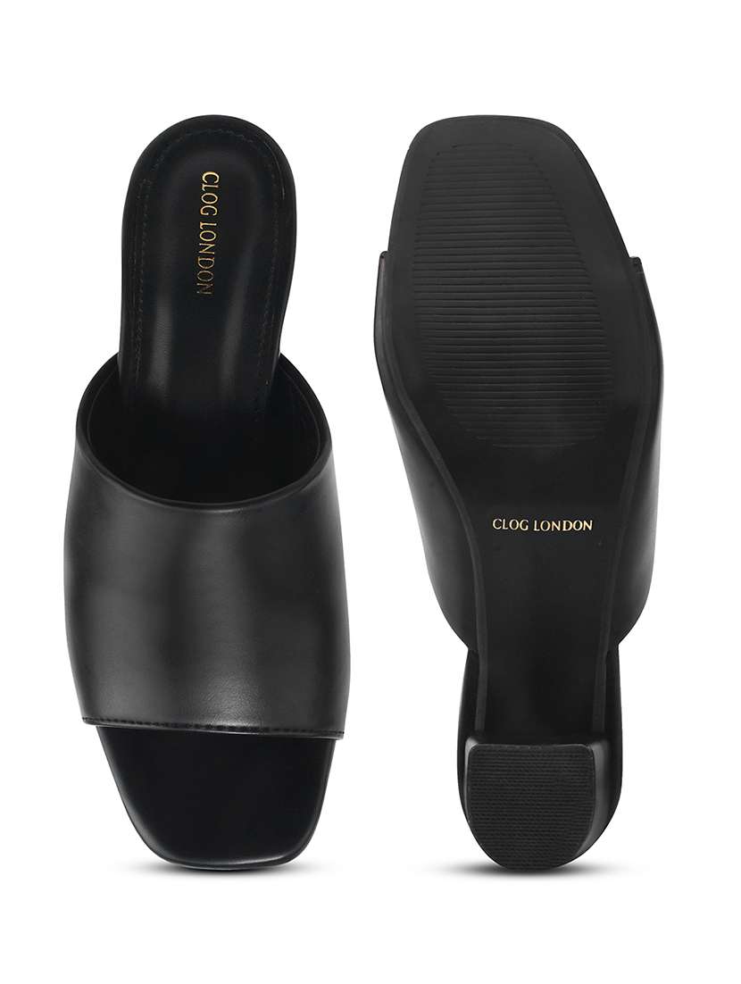 women black slip on sandal - 21887843 - Standard Image - 5