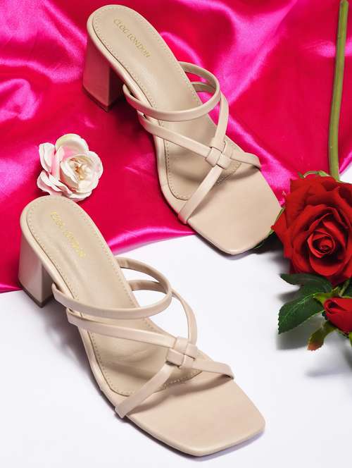 women beige slip on sandal - 21887851 -  Standard Image - 0