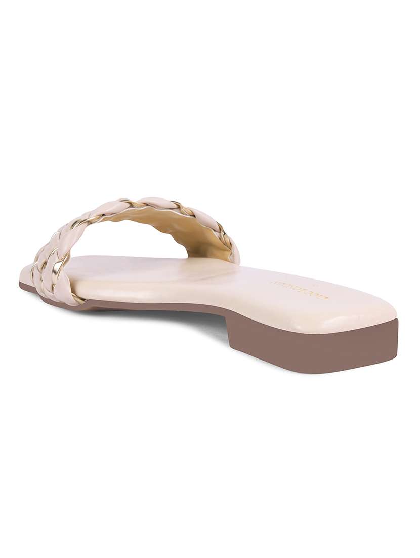 women off white slip on sandal - 21887854 -  Standard Image - 3