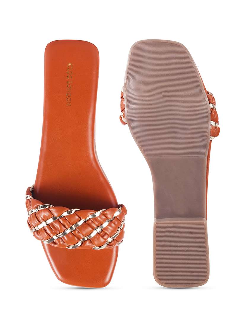 women tan slip on sandal - 21887856 -  Standard Image - 5