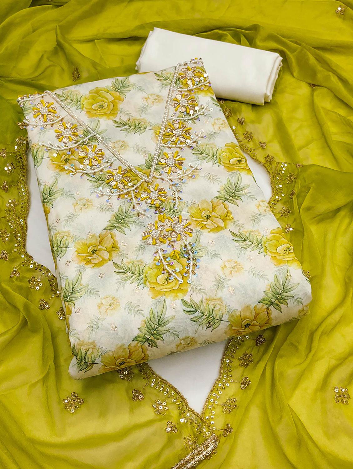women embroidered unstitched suit set - 21887884 -  Zoom Image - 0