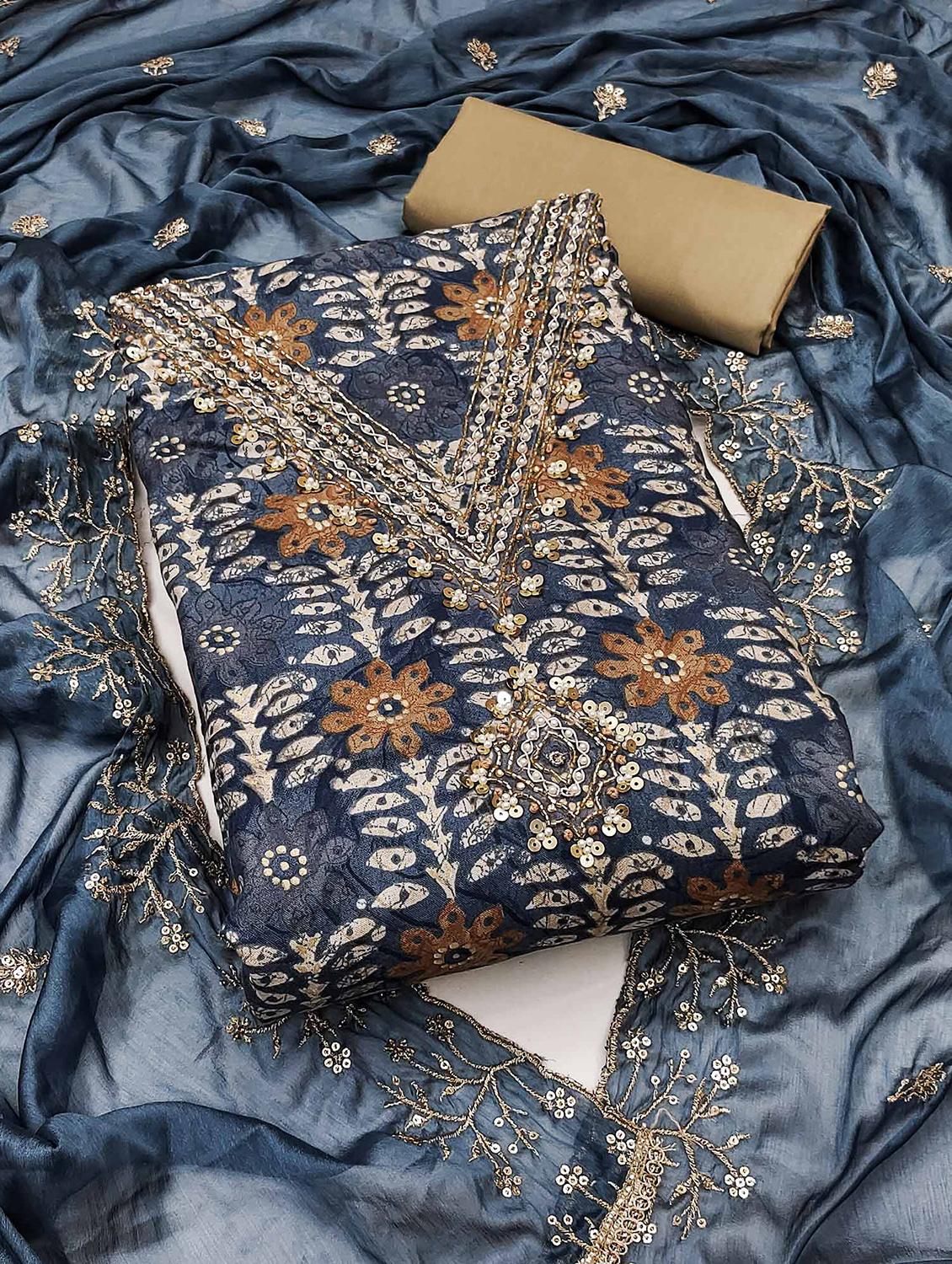 women embroidered unstitched suit set - 21887887 -  Zoom Image - 0