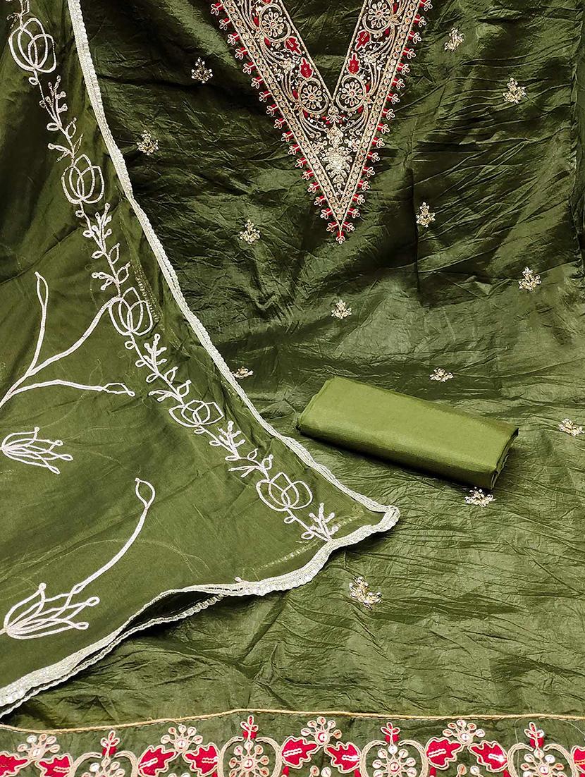 women embroidered unstitched suit set - 21887906 - Standard Image - 3
