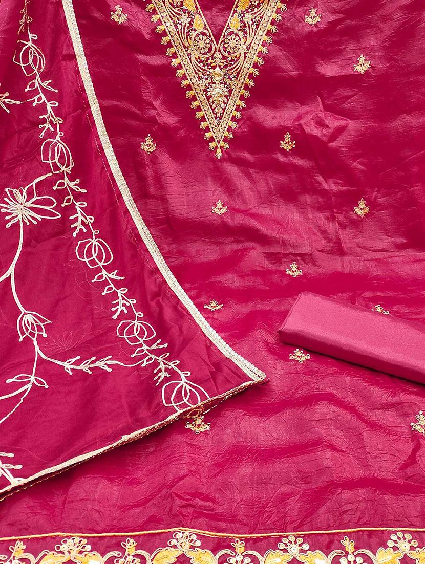 women embroidered unstitched suit set - 21887908 - Standard Image - 3