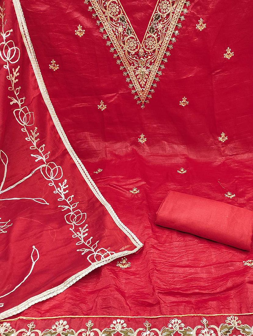 women embroidered unstitched suit set - 21887909 - Standard Image - 3