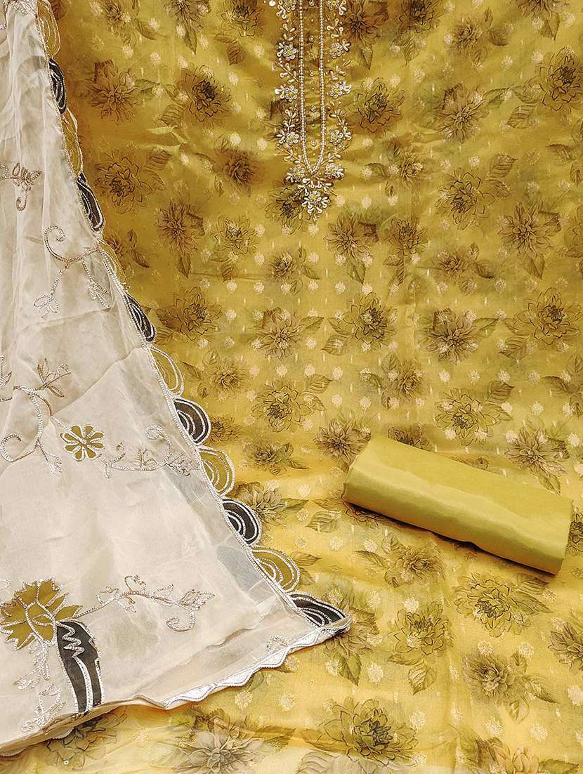 women embroidered unstitched suit set - 21887914 -  Standard Image - 3