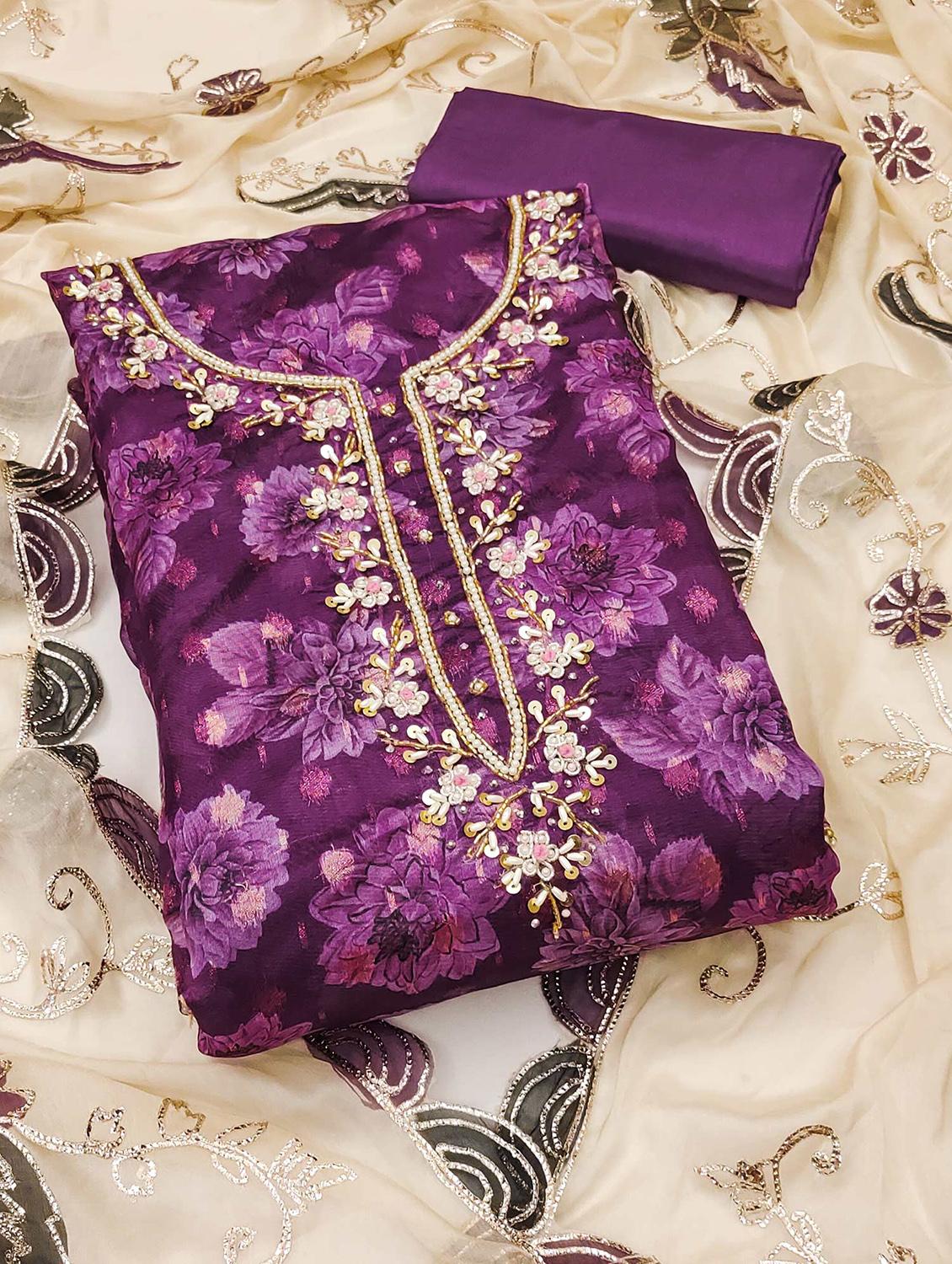 women embroidered unstitched suit set - 21887915 - Zoom Image - 0